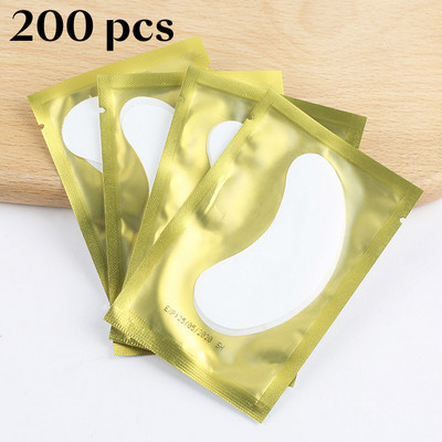 200 pairs/Lot Paper Patches Eyelash Extension Pads Hydrogel Gel Lint Χωρίς εμβολιασμένες ψεύτικες βλεφαρίδες Προμήθειες Εργαλεία μακιγιάζ Χονδρική