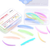 8 perechi de perme de gene Garnituri colorate din silicon Instrument de aplicare a genelor 3D Extensie de gene Accesorii de ridicare Instrumente de machiaj