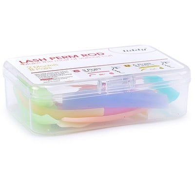 8 perechi de perme de gene Garnituri colorate din silicon Instrument de aplicare a genelor 3D Extensie de gene Accesorii de ridicare Instrumente de machiaj