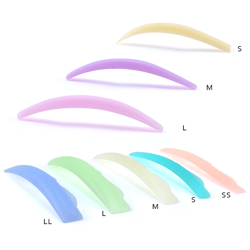 8 perechi de perme de gene Garnituri colorate din silicon Instrument de aplicare a genelor 3D Extensie de gene Accesorii de ridicare Instrumente de machiaj