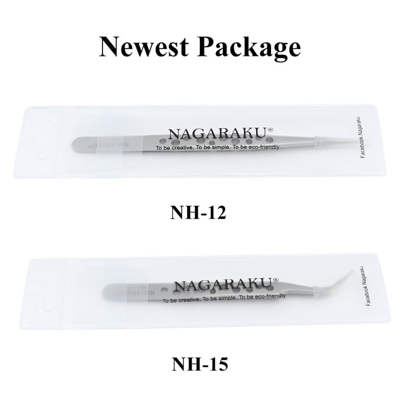 NAGARAKU sminkszempillák 2db szett N-01 N-02 szempilla csipesz NH-12 NH-15 pontos szempillák ST-12 ST-15 pincet rozsdamentes