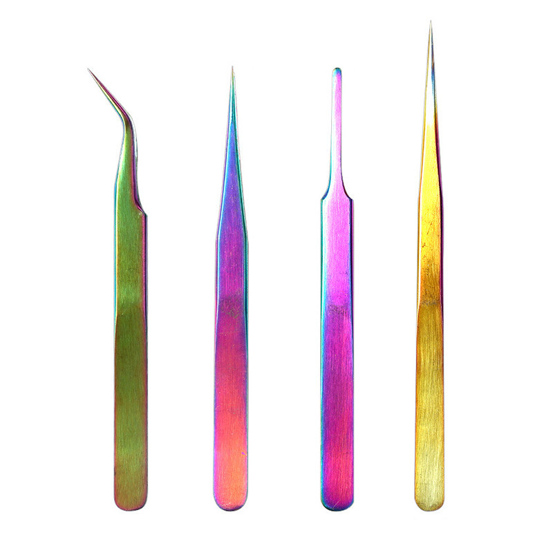 1pcs Set de pensete pentru gene false Clești pentru cleme pentru extensie de gene False pensete pentru sprâncene pentru păr, nail art, lipirea genelor, instrumente de machiaj