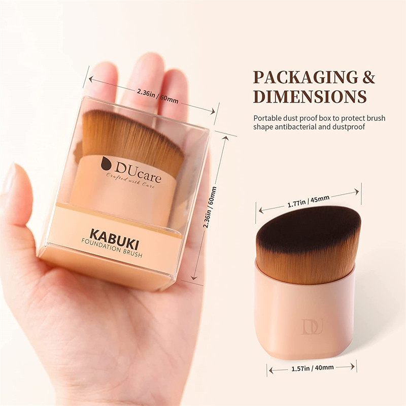 Pensule pentru fond de ten DUcare Pensule de machiaj Kabuki cu vârf plat, pudră sintetică pentru fond de ten, amestecare lichidă, instrumente de machiaj pentru față