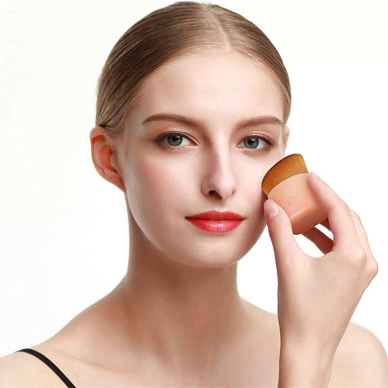 Pensule pentru fond de ten DUcare Pensule de machiaj Kabuki cu vârf plat, pudră sintetică pentru fond de ten, amestecare lichidă, instrumente de machiaj pentru față