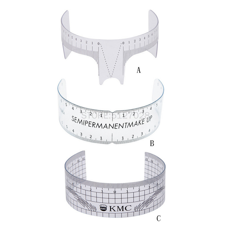 1 buc riglă reutilizabilă semi-permanentă pentru sprâncene instrument de măsurare a sprâncenelor riglă de ghidare a sprâncenelor microblading caliper șablon instrumente de machiaj