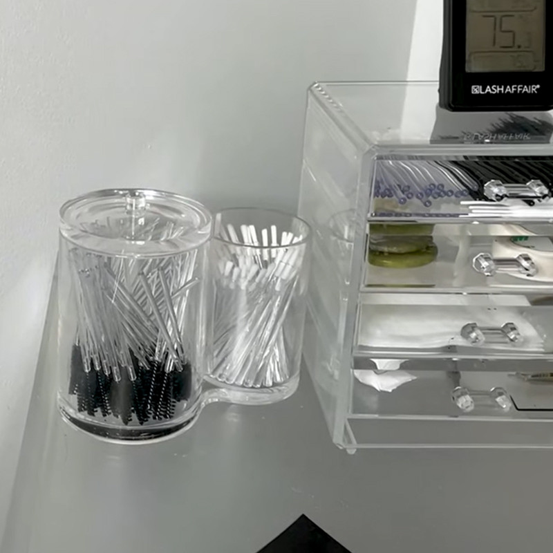 Unelte pentru gene mari Cutie de depozitare pentru gene acrilice Accesorii pentru extensie Accesorii Vitrina Organizator pentru machiaj cosmetic rezistent la praf