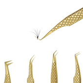 Pensetă pentru gene false Extensii pentru gene false Gene curbate individuale pentru agrafă pentru păr pentru sprâncene Instrument de machiaj pentru arta unghiilor