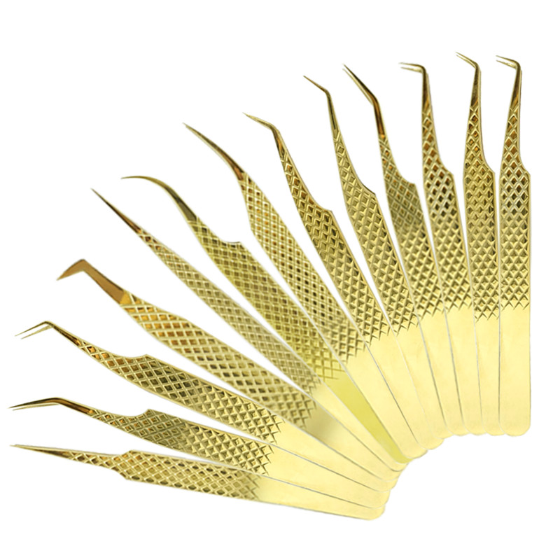 Pensetă pentru gene false Extensii pentru gene false Gene curbate individuale pentru agrafă pentru păr pentru sprâncene Instrument de machiaj pentru arta unghiilor