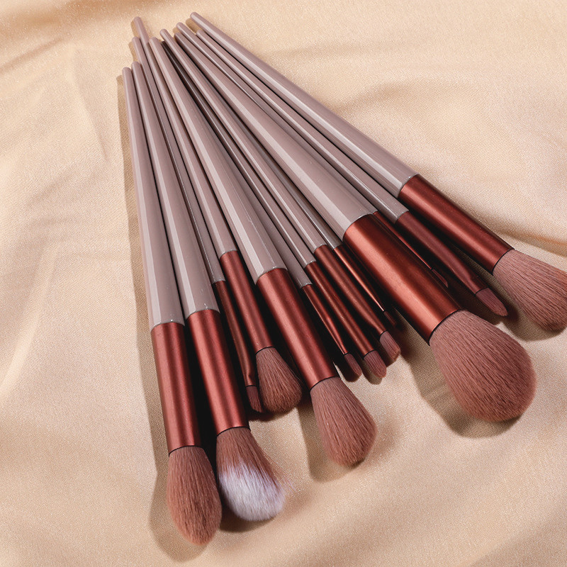 FLD Зелени четки за грим Професионална основа Пудра Сенки за очи Kabuki Blending Makeup Brush Инструмент за красота Brochas De Maquillaje