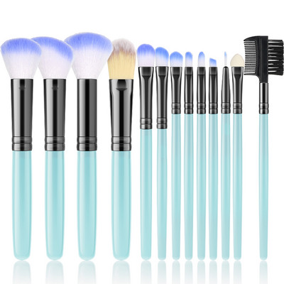 Set de pensule de machiaj moale pentru cosmetice, 13 buc., fond de ten, pudră, fard de pleoape, corector, amestecare, set de pensule de machiaj