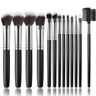 Set de pensule de machiaj moale pentru cosmetice, 13 buc., fond de ten, pudră, fard de pleoape, corector, amestecare, set de pensule de machiaj