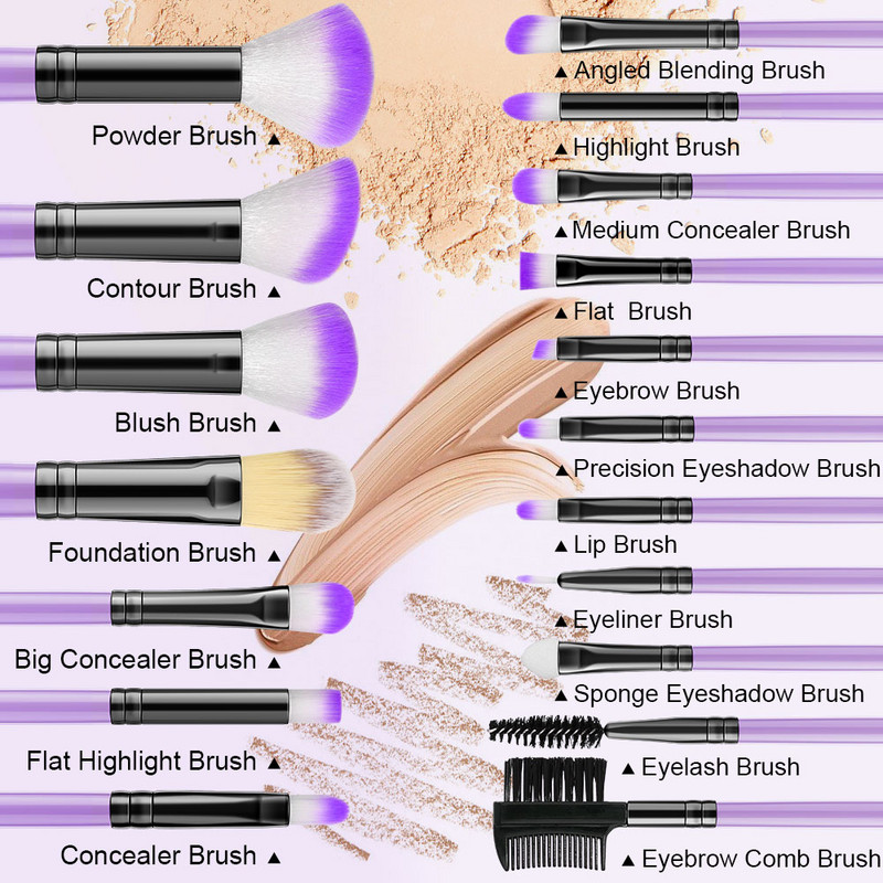 Set de pensule de machiaj moale pentru cosmetice, 13 buc., fond de ten, pudră, fard de pleoape, corector, amestecare, set de pensule de machiaj