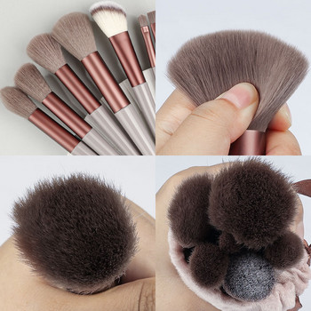 8-13PCS комплект четки за грим Soft Fluffy for Beauty Cosmetics Foundation Blush Powder Eyeshadow Kabuki Blending Makeup Brush Tool