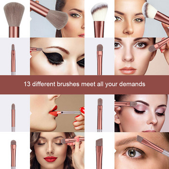 8-13PCS Πινέλα Μακιγιάζ Σετ Μαλακό Αφράτο για Beauty Cosmetics Foundation Blush Powder Eyeshadow Kabuki Blending Brush Tool