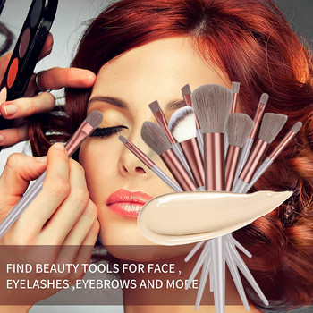 8-13PCS комплект четки за грим Soft Fluffy for Beauty Cosmetics Foundation Blush Powder Eyeshadow Kabuki Blending Makeup Brush Tool