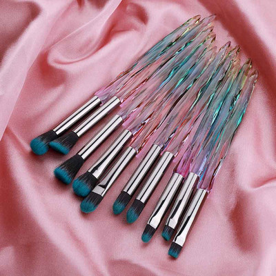 FLD 10/5 buc Perie pentru ochi Mini Set de pensule de machiaj cu diamante Fard de pleoa Perii pentru sprâncene pentru buze Instrumente profesionale de înaltă calitate pentru creion de ochi