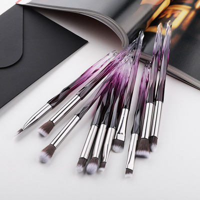 FLD 10/5 buc Perie pentru ochi Mini Set de pensule de machiaj cu diamante Fard de pleoa Perii pentru sprâncene pentru buze Instrumente profesionale de înaltă calitate pentru creion de ochi