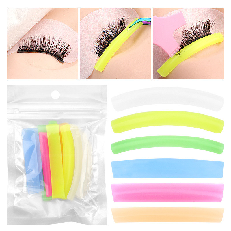 6 perechi Kit de ridicare a genelor Tampoane din silicon Tampoane permanente pentru gene Accesorii pentru extensie pentru gene Instrumente de aplicare pentru ondulatorul de gene