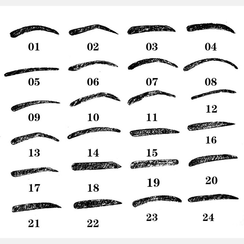 24 db Pro újrafelhasználható szemöldöksablon szett Szemöldök DIY Rajz útmutató Styling Formázás Ápolás Sablonkártya Easy Makeup Beauty Kit
