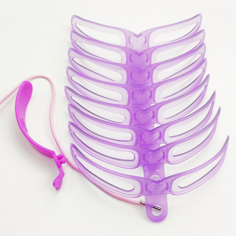 8PCS Šablona za šminkanje za oblikovanje obrva Kit šablona za oblikovanje obrva DIY Šablona za obrve za višekratnu upotrebu 8 u 1 oblikovanje obrva