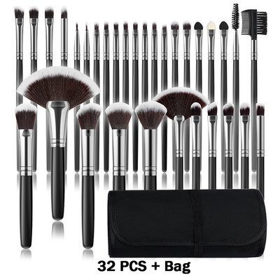Set de pensule de machiaj 13 bucăți, fard de ochi, perie cosmetică pentru femei, fard de ochi, fard de obraz, pudră, amestec de frumusețe, instrument de machiaj moale