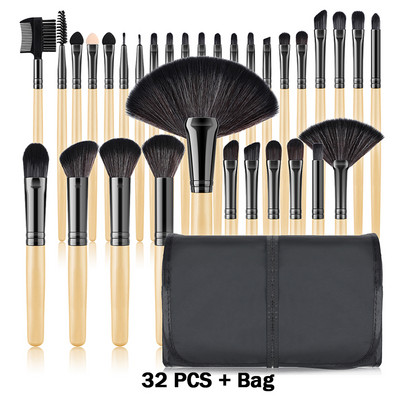 Set de pensule de machiaj 13 bucăți, fard de ochi, perie cosmetică pentru femei, fard de ochi, fard de obraz, pudră, amestec de frumusețe, instrument de machiaj moale