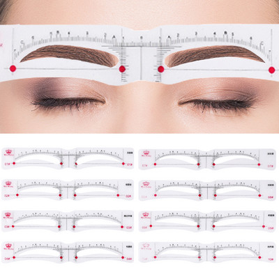 12 Style/set Head-mounted Eyebrow Stencil Card Grooming Template Reusable Easy and Quick To Draw Eyebrows for Women Makeup Tools