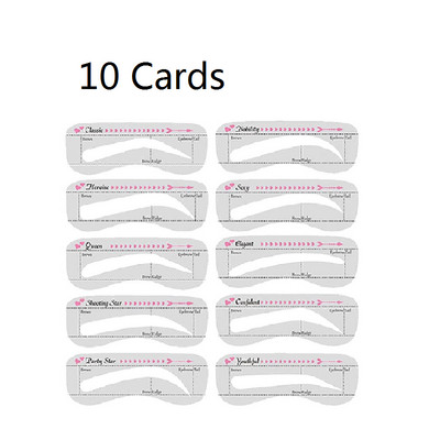 12 stil nou modă fierbinte bricolaj model de sprâncene model model sprâncene îngrijire modelare stencil kit sprancene stencil card instrument de machiaj frumusete
