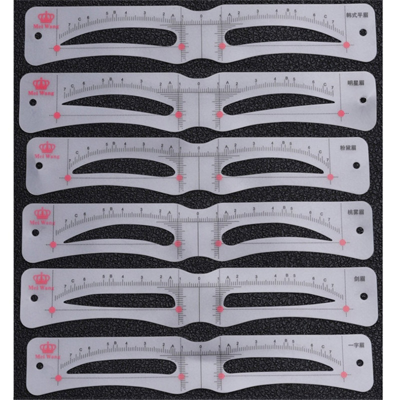 12 stil nou modă fierbinte bricolaj model de sprâncene model model sprâncene îngrijire modelare stencil kit sprancene stencil card instrument de machiaj frumusete