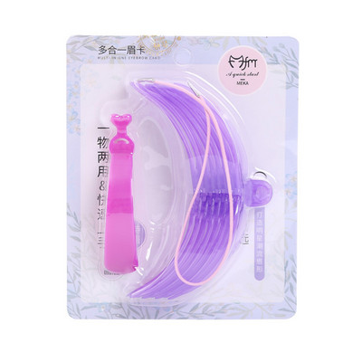 1 tk DIY kulmukujundaja 8 in1 korduvkasutatav kulmude hooldamine kulmude kuju määravad šabloonid kulmude šabloonid meigitööriistade komplekt Aksessuaarid