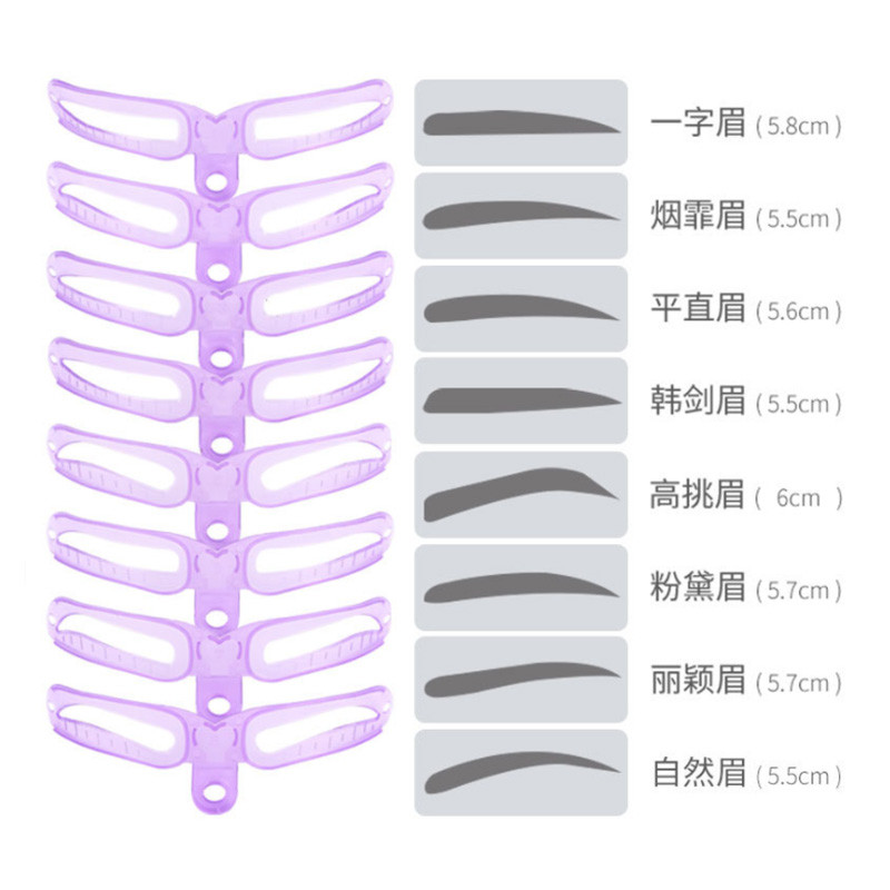 1 tk DIY kulmukujundaja 8 in1 korduvkasutatav kulmude hooldamine kulmude kuju määravad šabloonid kulmude šabloonid meigitööriistade komplekt Aksessuaarid