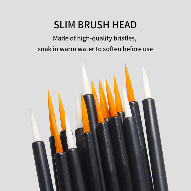 GLAMLASH 50 buc Perie de machiaj pentru eyeliner de unică folosință Baghetă pentru fard de ochi Perie cosmetică Extensie de gene Instrumente de machiaj pentru frumusețe pentru femei