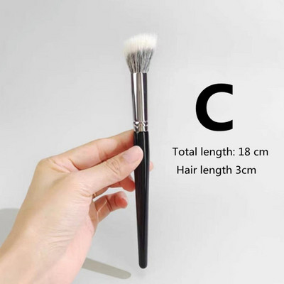Stippling Highlight Brush Blush Fa nyél Gyapjú haj Multifunkcionális korrektor maszk alapozó smink ecsetek szépségápolási eszköz