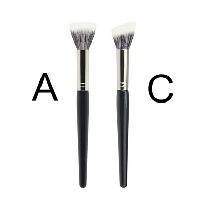 Stippling Highlight Brush Blush Fa nyél Gyapjú haj Multifunkcionális korrektor maszk alapozó smink ecsetek szépségápolási eszköz