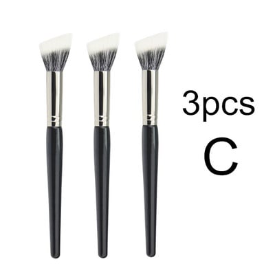 Stippling Highlight Brush Blush Fa nyél Gyapjú haj Multifunkcionális korrektor maszk alapozó smink ecsetek szépségápolási eszköz
