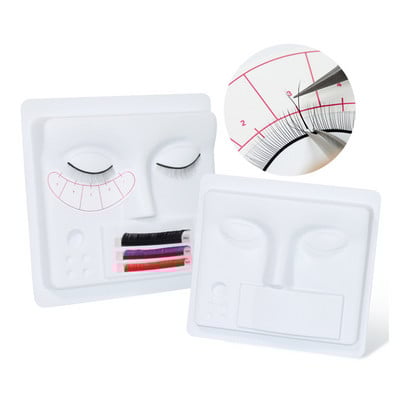 Praksa za nadogradnju trepavica 3 u 1 Paleta trepavica s ravnom glavom Ljepilo Brtva Držač trepavica Trening Prikaz pribor za šminku