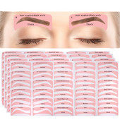 Nou Autocolante nețesute pentru sprâncene Autocolante populare europene și americane pentru sprâncene 24 artefact Cuțit pentru sprâncene Perie pentru sprâncene din latex