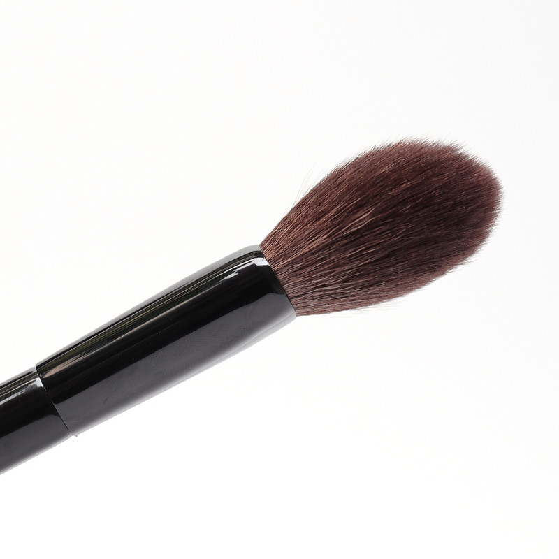 OVW Black Big Powder Super Soft Highlight Perii de machiaj unice Mâner din lemn Pensule profesionale pentru cosmetice din păr de capră DLH02