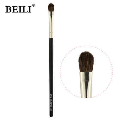 BEILI 1 darabos kecskeszőr Precíz keverés Szemhéjfesték Részletes kis árnyalat Single Makeup Ecsetek Fekete nyél Ezüst érvég