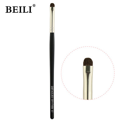 BEILI 1 darabos kecskeszőr Precíz keverés Szemhéjfesték Részletes kis árnyalat Single Makeup Ecsetek Fekete nyél Ezüst érvég