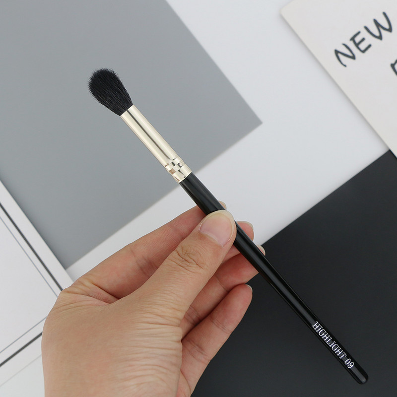 BEILI 1 darabos kecskeszőr Precíz keverés Szemhéjfesték Részletes kis árnyalat Single Makeup Ecsetek Fekete nyél Ezüst érvég