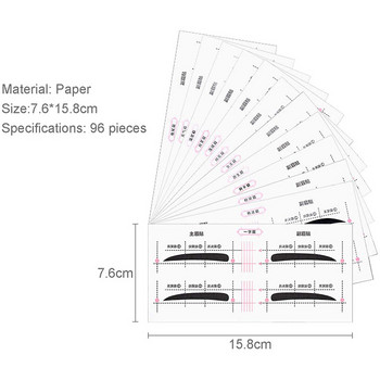 12 Sheet=48Pcs επαναχρησιμοποιήσιμο Σετ στένσιλ φρυδιών Eye Brow DIY Οδηγός σχεδίασης Styling Shaping Grooming Template Card Easy Makeup