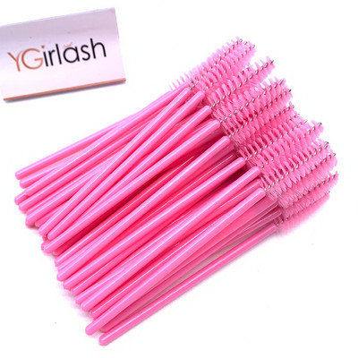 YGirlash Eyebrow Mascara Wand Eyelash Spoolie Perie 50 buc/set Comerț cu ridicata de unică folosință Lash Wands Perie pentru extensie de gene
