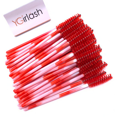 YGirlash Eyebrow Mascara Wand Eyelash Spoolie Perie 50 buc/set Comerț cu ridicata de unică folosință Lash Wands Perie pentru extensie de gene