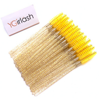 YGirlash Eyebrow Mascara Wand Eyelash Spoolie Perie 50 buc/set Comerț cu ridicata de unică folosință Lash Wands Perie pentru extensie de gene