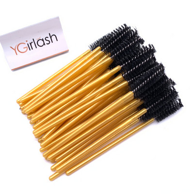 YGirlash Eyebrow Mascara Wand Eyelash Spoolie Perie 50 buc/set Comerț cu ridicata de unică folosință Lash Wands Perie pentru extensie de gene