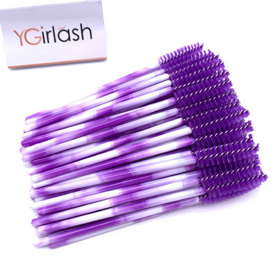 YGirlash Eyebrow Mascara Wand Eyelash Spoolie Perie 50 buc/set Comerț cu ridicata de unică folosință Lash Wands Perie pentru extensie de gene