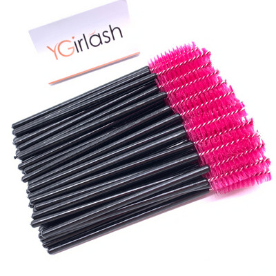 YGirlash Eyebrow Mascara Wand Eyelash Spoolie Perie 50 buc/set Comerț cu ridicata de unică folosință Lash Wands Perie pentru extensie de gene