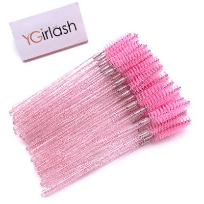 YGirlash Eyebrow Mascara Wand Eyelash Spoolie Perie 50 buc/set Comerț cu ridicata de unică folosință Lash Wands Perie pentru extensie de gene