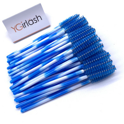 YGirlash Eyebrow Mascara Wand Eyelash Spoolie Perie 50 buc/set Comerț cu ridicata de unică folosință Lash Wands Perie pentru extensie de gene